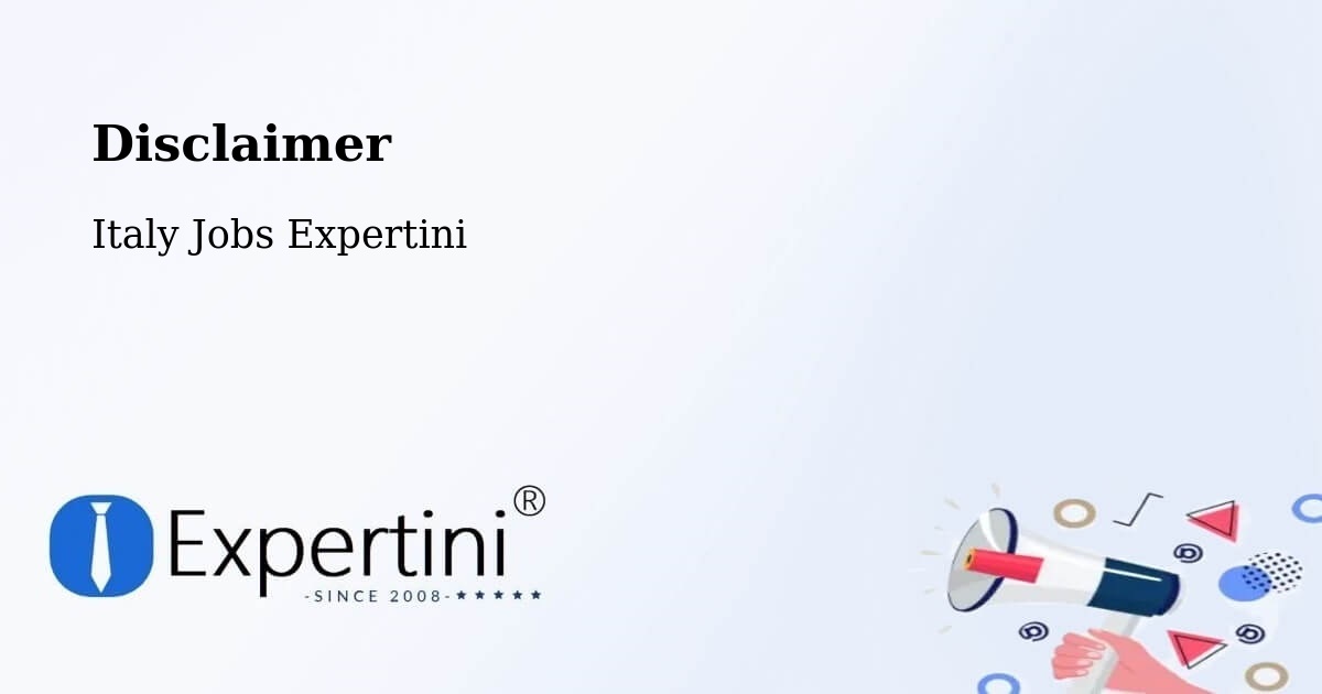 Disclaimer – Imola - Italy Jobs Expertini